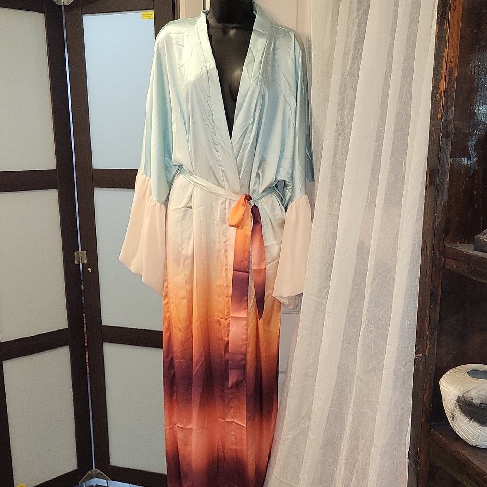 Source Unknown Multicolor Ombre Swim Coverup - image 1